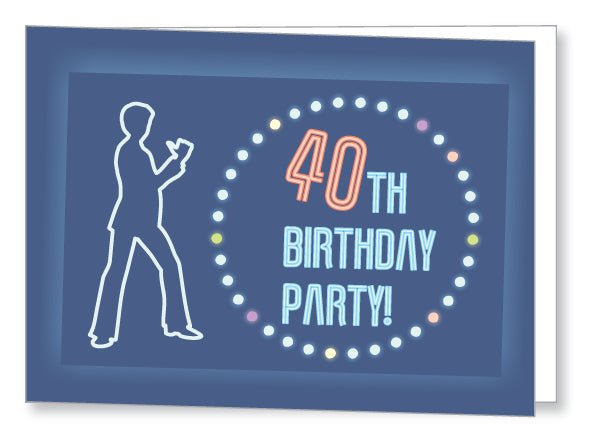 40s to 50s Party Invite 5343 Folded - Jaycee