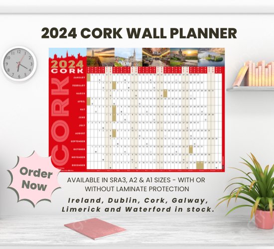 Cork 2024 Wall Planner - Jaycee
