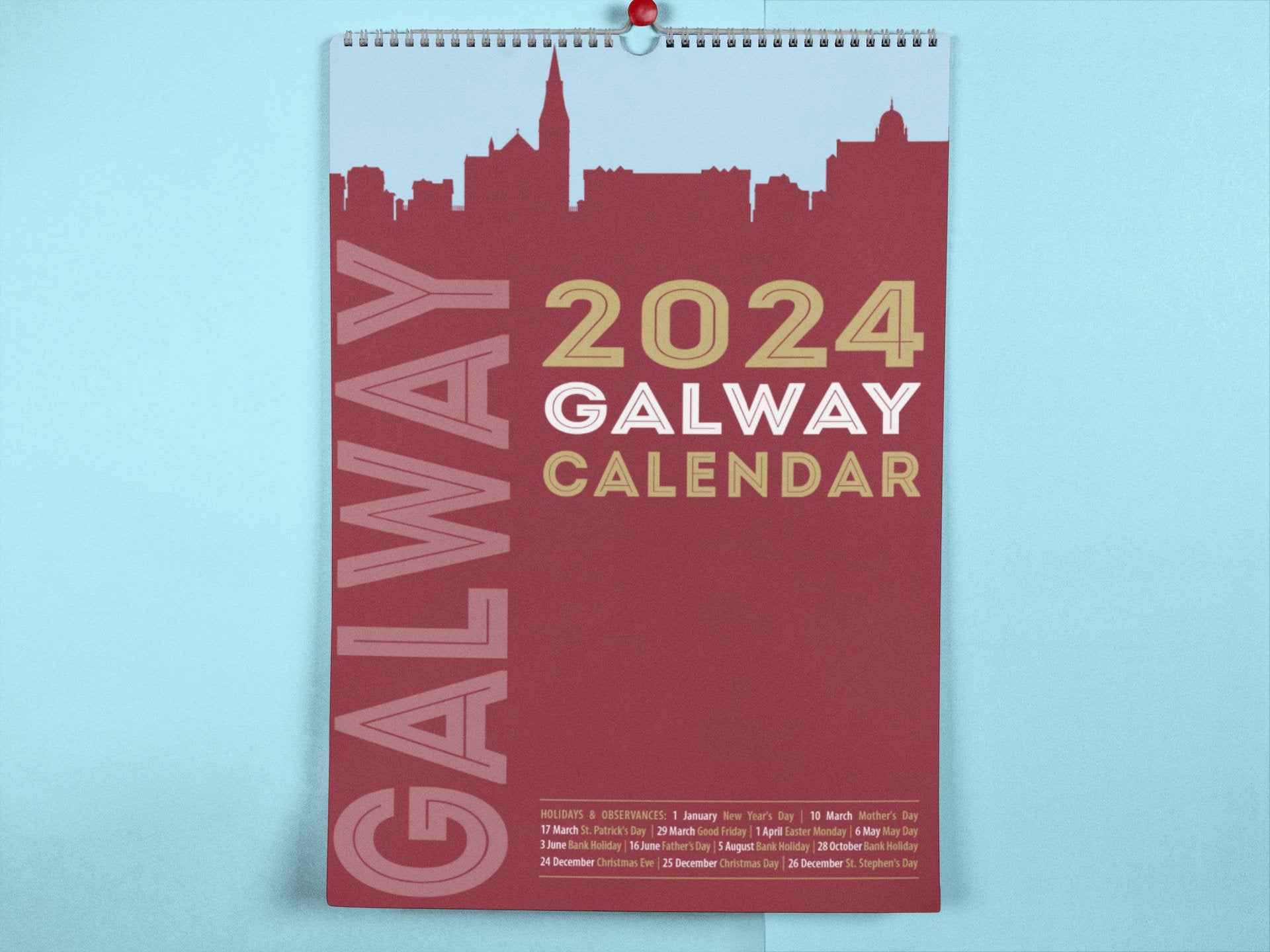 Galway 2024 A4 Wall Calendar Jaycee