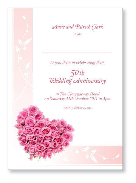 Wedding Anniversary Invite 5403 - Jaycee