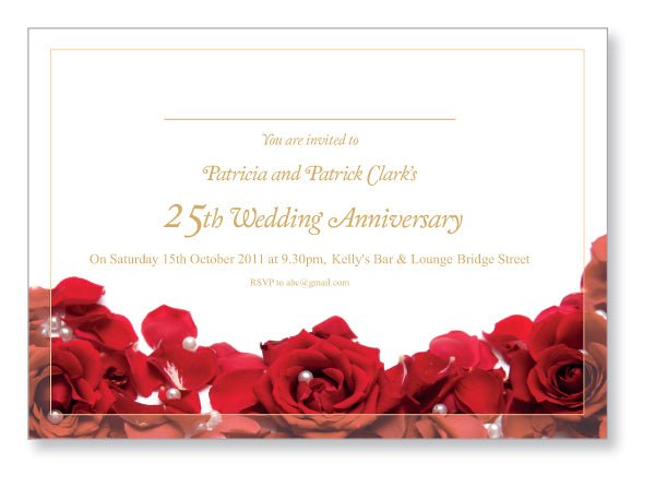 Wedding Anniversary Invite 5421 - Jaycee