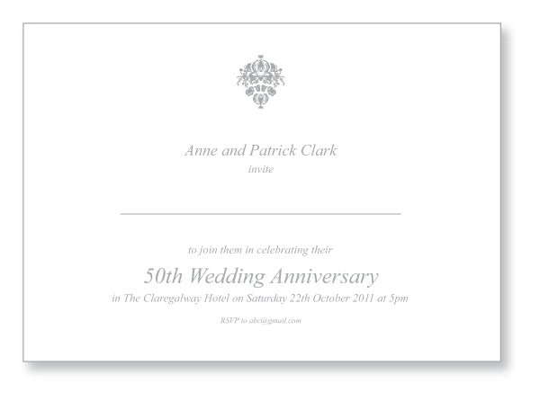 Wedding Anniversary Invite 5443 Folded - Jaycee