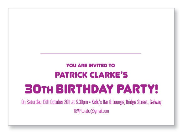 20s to 30s Party Invite 5242 Folded - Jaycee