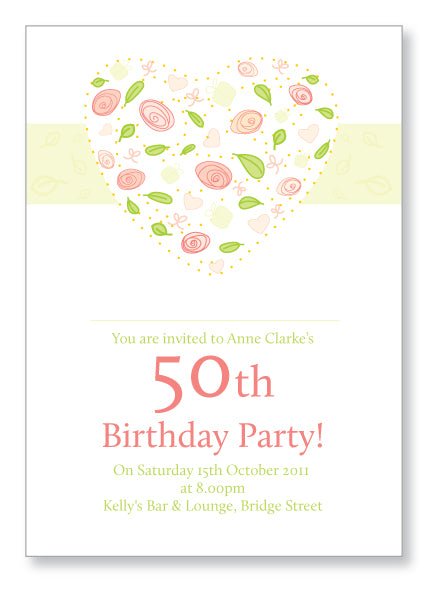 40s to 50s Party Invite 5321 - Jaycee