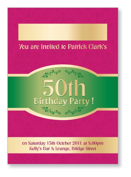 40s to 50s Party Invite 5322 - Jaycee