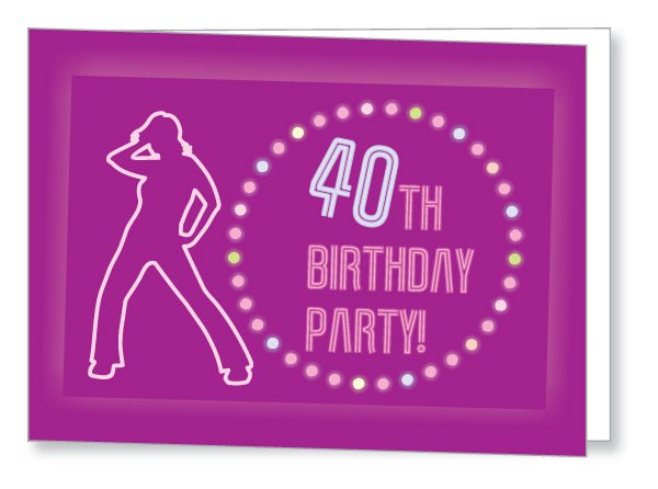 40s to 50s Party Invite 5341 Folded - Jaycee