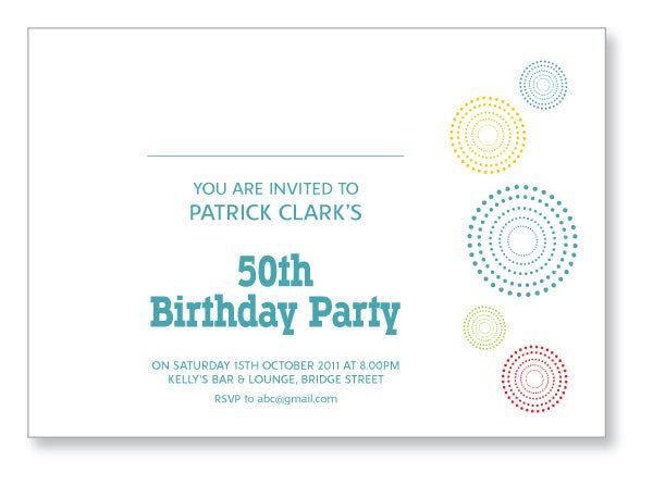 40s to 50s Party Invite 5344 Folded - Jaycee