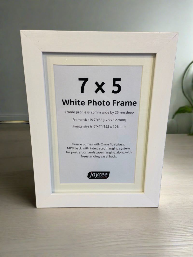 7x5 White Photo Frame - Jaycee