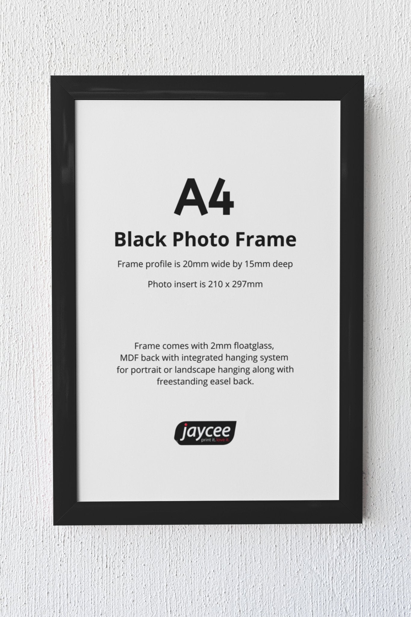A4 Black Photo Frame - Jaycee