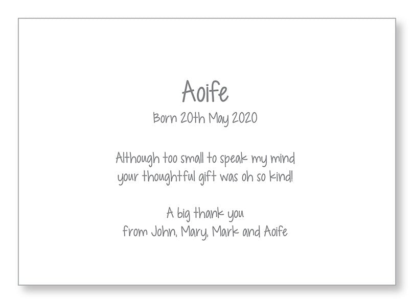 Baby Card 5546 Folded - Jaycee