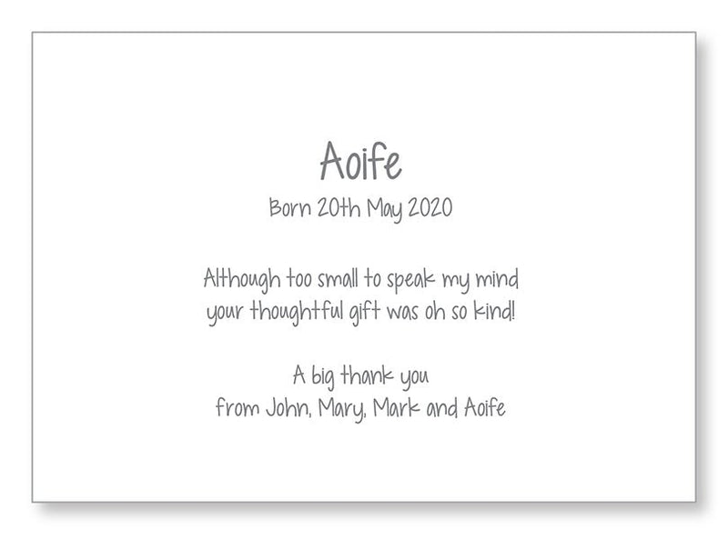 Baby Card 5546 Folded - Jaycee