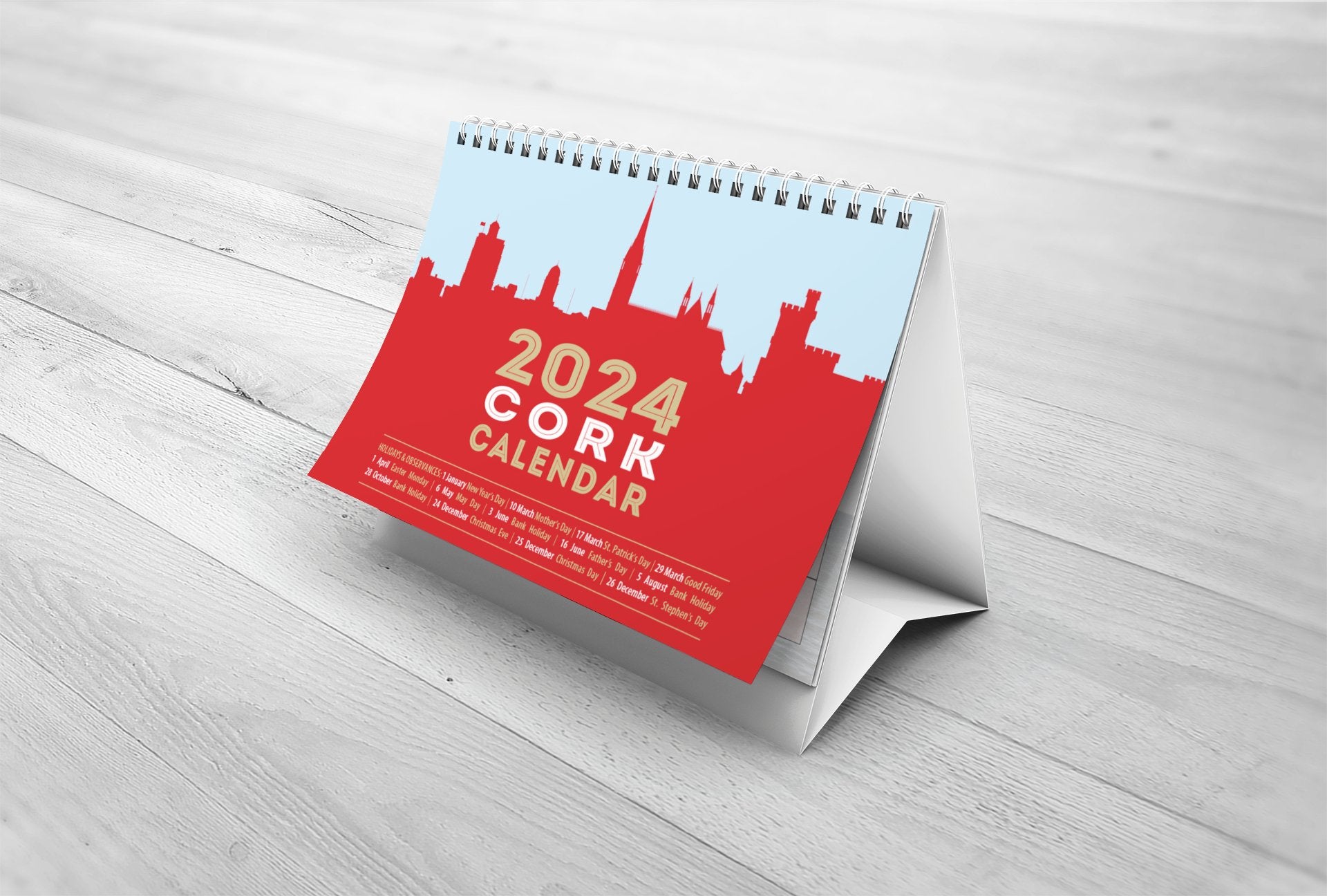 Cork 2024 A5 Desk Calendar - Jaycee