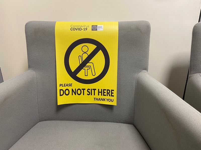 Covid Do Not Sit Here Seat Sign - Jaycee