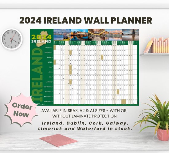 Ireland 2024 Wall Planner - Jaycee