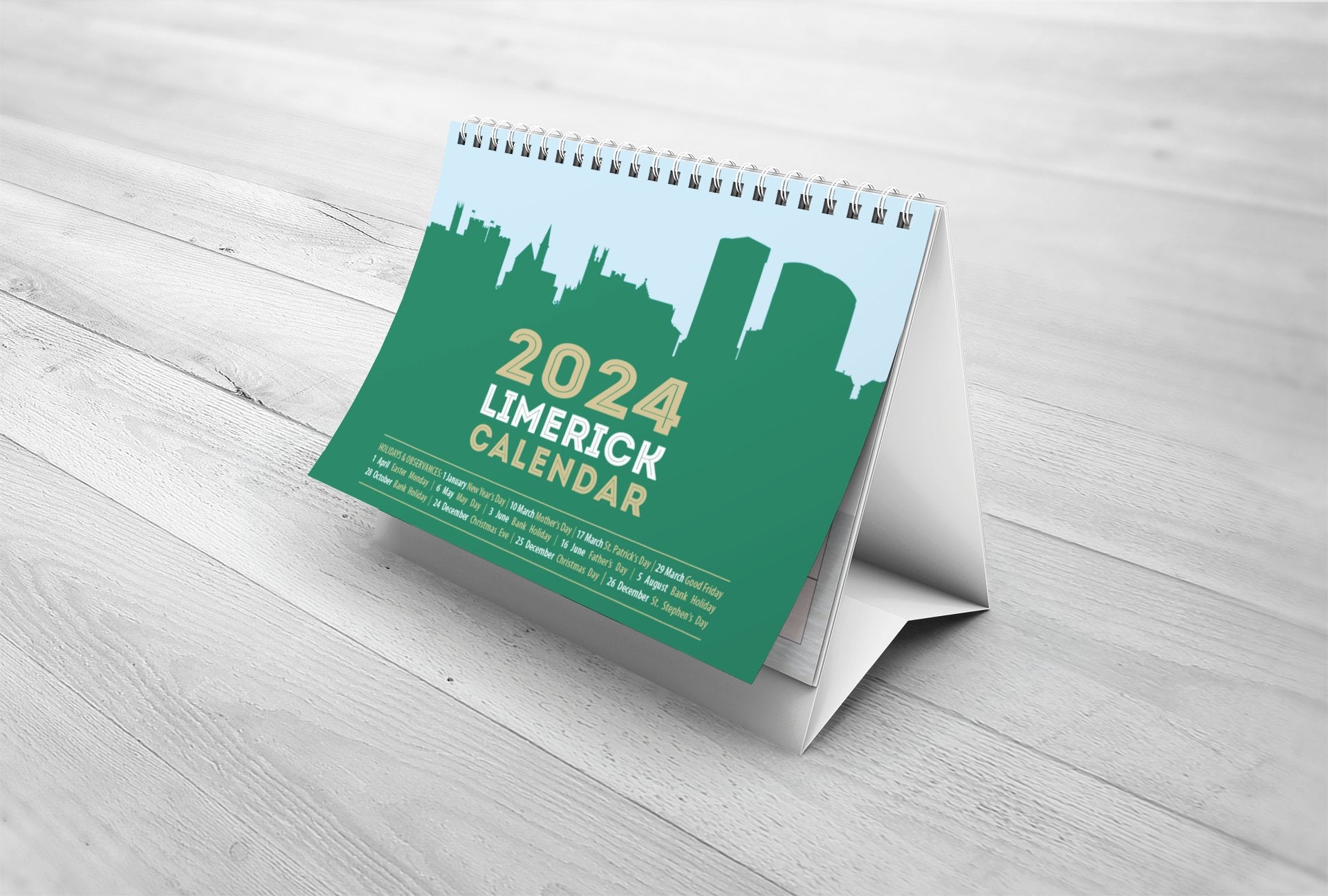 Limerick 2024 A5 Desk Calendar - Jaycee