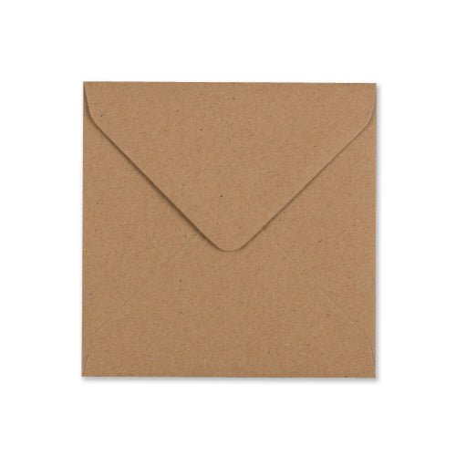 Square 155mm Recycled Kraft Brown Envelope - Jaycee
