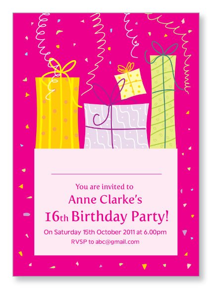 Teen Party Invite 5101 - Jaycee