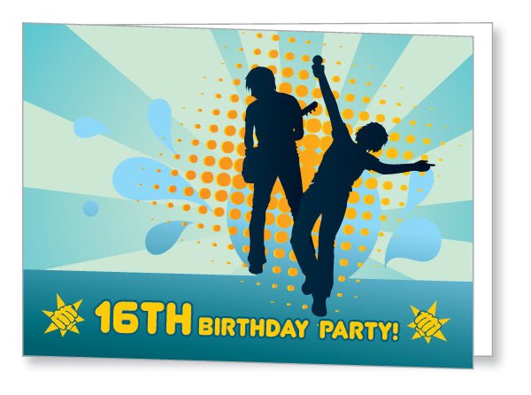 Teen Party Invite 5143 Folded - Jaycee