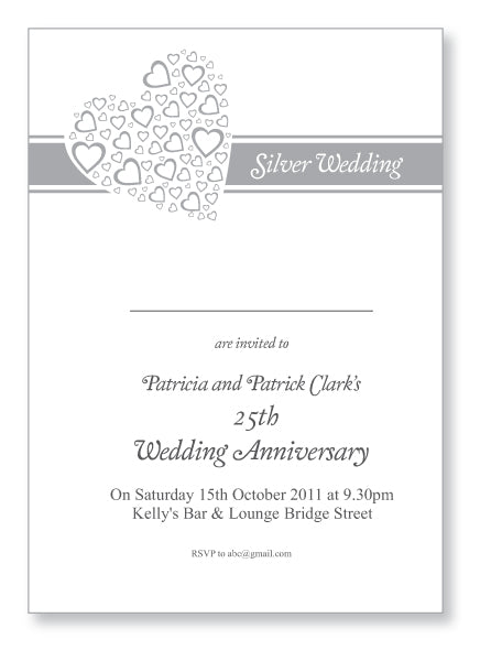 Wedding Anniversary Invite 5402 - Jaycee