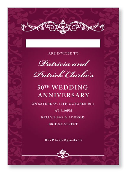 Wedding Anniversary Invite 5405 - Jaycee