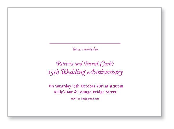 Wedding Anniversary Invite 5445 Folded - Jaycee