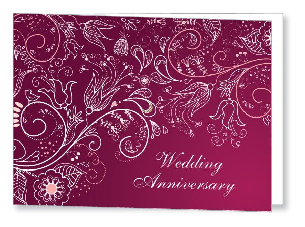 Wedding Anniversary Invite 5447 Folded - Jaycee