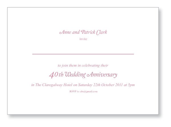 Wedding Anniversary Invite 5448 Folded - Jaycee